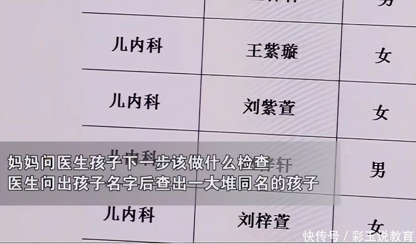 医院儿科显示屏走红，90后父母起名太言情，四个人能组成一本小说